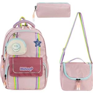 Alanç Gift Ultra Lüks Kawaii Kore Tarzı Kız Çocuk Ortopedik İlkokul Sırt Çantası Termal Beslenme Çantası Ve Kalemlik