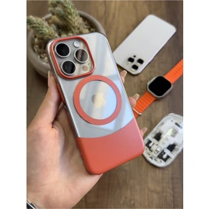 iPhone 15 Pro Magsafe Uyumlu Mika Sararmaz Kılıf SOOCASE720