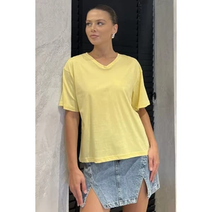 V Yaka Basıc Tişört P-00017881