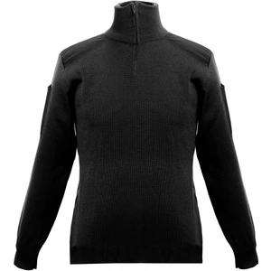 ASKERİ KAZAK - YAKASI FERMUARLI -SİYAH