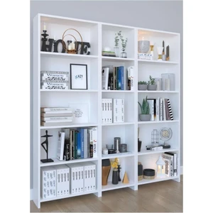 Kzy Mobilya 5 Raflı Geniş Kitaplık - Beyaz