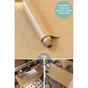Premium Seri Kendinden Yapışkanlı Ahşap Desenli Pvc Kaplama – 60CMX100CM