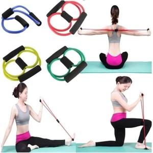 Egzersiz Spor Plates Direnç Bantı Pilates İpi Jimnastik Lastiği