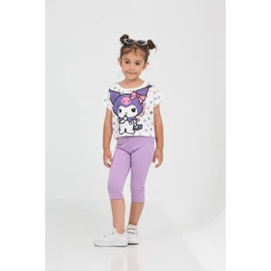 E Çocuk Düşük Kol Kuromi Dijital Baskı Tshirt - 6632