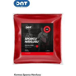 Kırmızı Sporcu Antreman Havlusu Microfiber Gym Fitness Boks Tenis Spor Havlu 48x90cm