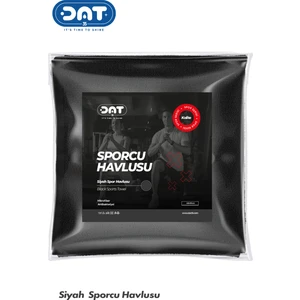 Siyah Sporcu Antreman Havlusu Microfiber Gym Fitness Boks Tenis Spor Havlusu 48x90cm