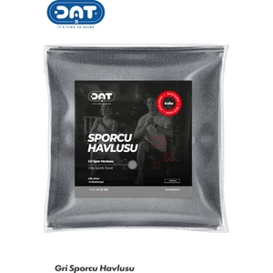 Gri Sporcu Antreman Havlusu Microfiber Gym Fitness Boks Tenis Spor Havlusu 48X90CM