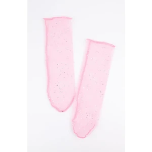 Pembe  Küçük Sim Detaylı Kız Çocuk Tül Çorap