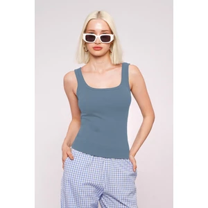 Indigo Fitilli Görünümlü Askılı Basic Atlet MG2057