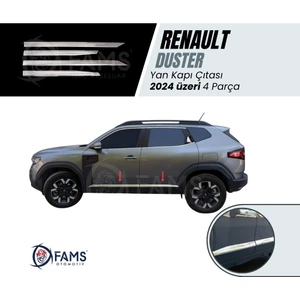 Renault Duster 2024 Üzeri Için Krom Yan Kapı Çıtası 4 Parça Paslanmaz Çelik