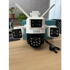 INOX-X104 Dört Lensli Wifi PTZ Kamera 3 MP Gece Görüşlü Siyah Beyaz Tüm Mekanlar İçin