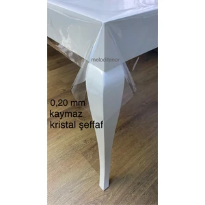 Ince Kristal Şeffaf Naylon Muşamba Pvc 0,20 mm Kalın Masa Örtüsü Koruyucu Silinebilir
