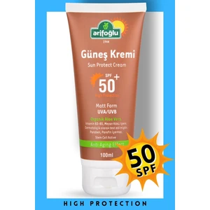 Güneş Kremi 50+ Organik Aloe Veralı Anti Aging 100ml