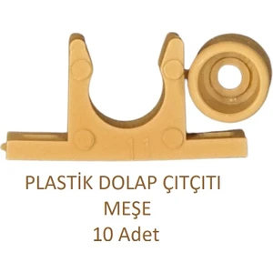 Plastik PVC Sineklik Kapı Çıtçıtı Meşe (10ADET)