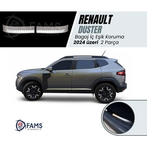 Renault Duster 2024 Krom Bagaj Iç Eşik Koruma 2 Prç. Paslanmaz Çelik