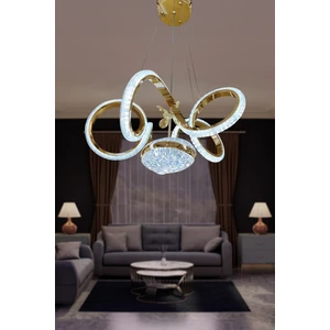 Kıvrım Eliza Tek Toplu Simli Slikonlu Modern Oturma LED Avizesi