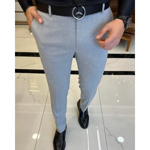 Terzi Adem Italyan Stil Slim Fit Erkek Kumaş Pantolon Gri T4254