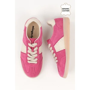Mio Gusto Emilia Hakiki Süet Fuşya Renkkadın Spor Ayakkabı