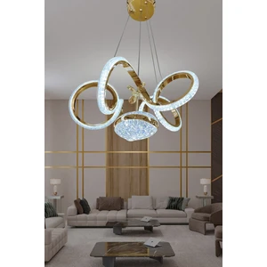 Kıvrım Eliza Tek Toplu Simli Slikonlu Modern Oturma LED Avizesi