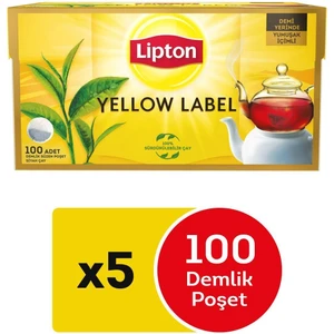 Yellow Label Demlik Poşet Çay 100 x 3,2 gr - 5'li  Set