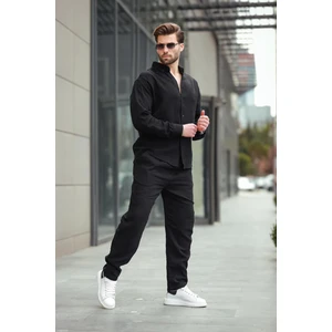 Siyah Gömlek Pantolon Erkek Ikili Takım E7322