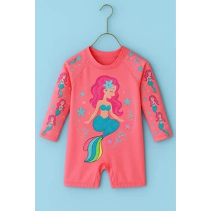 Kız Cocuk Uzun Kollu ve Fermuarlı Mayo 2 -10 Yas 11903