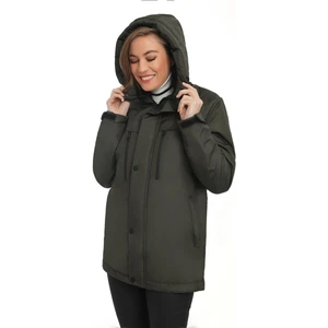 Kadın Polarlı Kürklü Su ve Rüzgar Geçirmez Kapüşonlu Kışlık Mont & Kaban & Parka