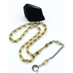 Şeffaf Model Sıkma Ateş Kehribar Tesbih