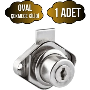 Oval Çekmece Kilidi Anahtarlı Dolap Mobilya Kilidi(Oval)
