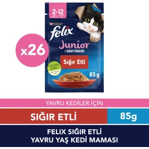 Yavru Sığıretli Yaş Kedi Maması 26 Adet 85 gr