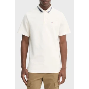 Tommy Hilfiger Erkek Beyaz Regular Fit Polo Yaka T-Shirt
