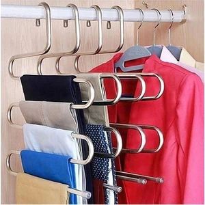 5 Katlı Metal Pantolon Askısı Dolap Içi Düzenleyici 1 Adet Pantolon Eşarp Şal Askısı