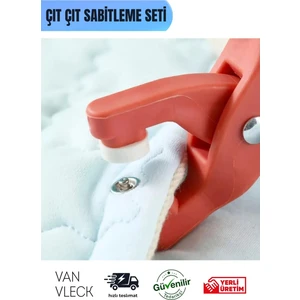 Çıt Çıtlı Yorgan Nevresim Elbise Sabitleyici Set – Poşetli, Pratik Kaydırmaz Klips