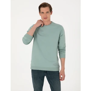 Pierre Cardin Erkek Yeşil Regular Fit Basic Sweatshirt 50314054-VR016