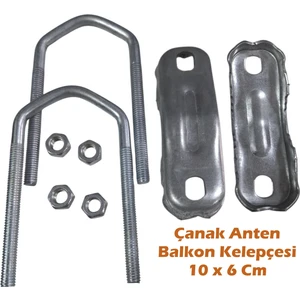 Çanak Anten Balkon Kelepçesi U Standart 10 x 6 cm (2’li Paket)