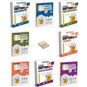 Çanta Yayınları 5. Sınıf Matematik Fen Türkçe Sosyal Defter ve Soru Bankası 8li Set + Telefon Tutucu