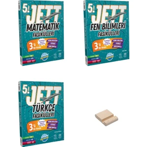Ünlüler Karması 5. Sınıf Jett Matematik Fen Bilimleri ve Türkçe Fasikülleri 3lü Set + Telefon Tutucu