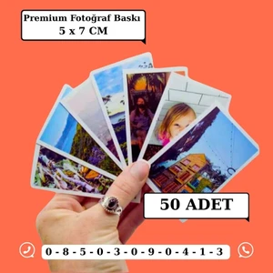 Kişiye Özel Premium Fotoğraf Baskısı 5x7 Cm  50 Adet
(Fotoğraf Gönderilmelidir)