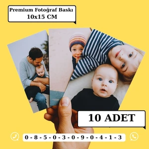 Kişiye Özel Premium Fotoğraf Baskısı 10 Adet (10X15 Cm)