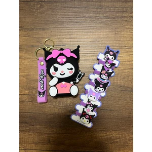 Gülümse Gel Kuromi Kız Çocuk Cüzdan ve 6'lı Lastik Toka Seti Yeni Yıl Yılbaşı Christmas Advent Calendar