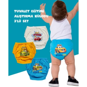 Erkek Çocuk 3'lü Tuvalet Eğitimi Alıştırma Külodu Seti