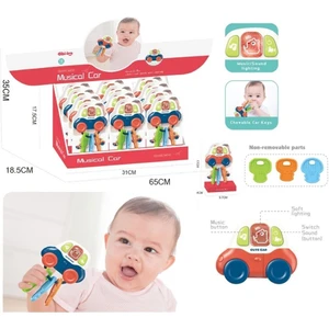 BIB6001-VARDEM Işıklı Müzikli Anahtarlıklı Bebek Arabası