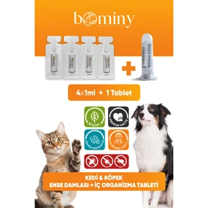 Kedi Köpek Iç Dış Parazit 4 Adet 1 ml Damla 1 Adet Iç Parazit
