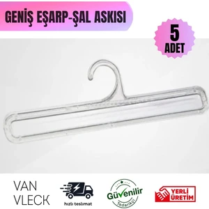 5’li Şal Eşarp Atkı Askısı – Dikdörtgen Geniş Askılık, Dolap Içi Düzenleyici