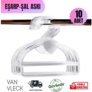 10’lu Kuğu Model Şal Eşarp Atkı Askısı – Kaliteli Plastik, Beyaz Siyah Şeffaf Renk Seçenekli