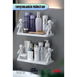 1 Adet Insan Figürlü Kendinden Yapışkanlı Craft Banyo Rafı – Baharatlık ve Çok Amaçlı Organizer Raf
