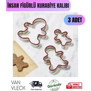 Insan Figürlü Kurabiye Kalıbı – Zencefilli Adam Şekilli Metal Kalıp, Hamur Şekillendirici
