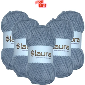 Kadife El Örgü İpi, 5'li Paket, 5X100 Gr. 120 Mt., %100 Mikro Polyester