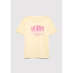 Mavi Logo Baskılı Sarı Tişört 7610386-70024