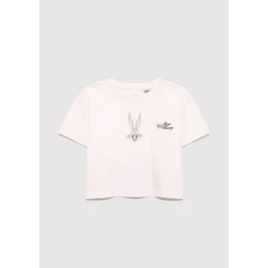 Bugs Bunny Baskılı Pembe Tişört 7610369-90773